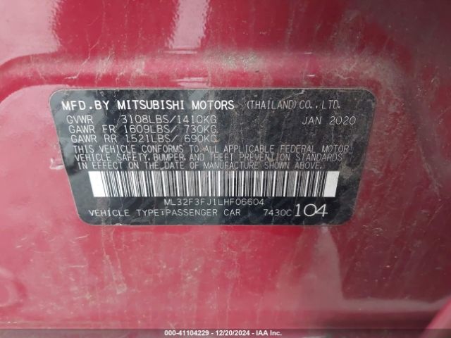 2020 MITSUBISHI MIRAGE G4 ML32F3FJ1LHF06604 Photo 8