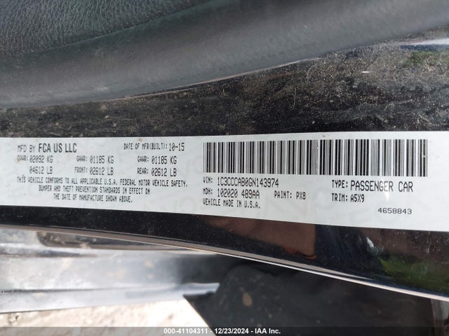 Chrysler 200 Limited 2016 1C3CCCAB0GN143974 Image 9