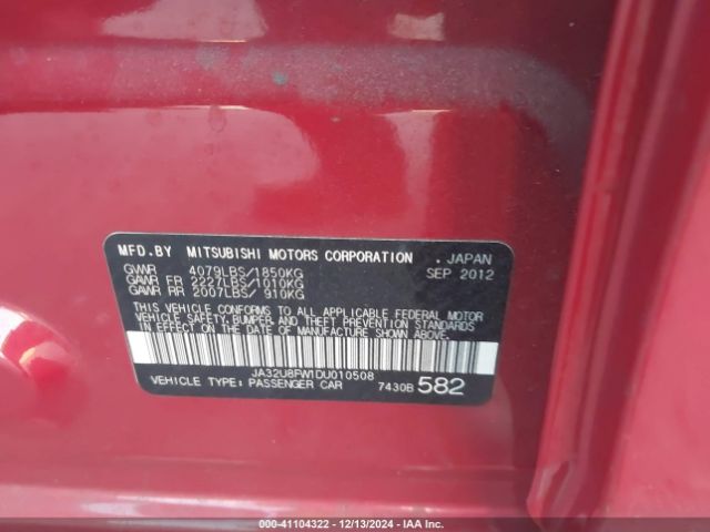 2013 MITSUBISHI LANCER JA32U8FW1DU010508 Photo 8