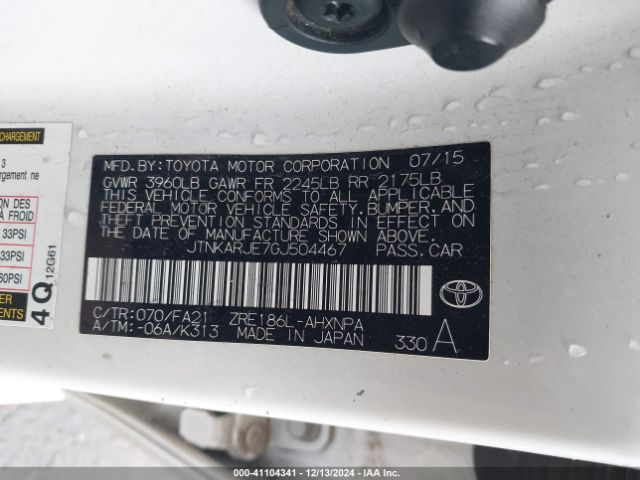 JTNKARJE7GJ504467 Scion IM