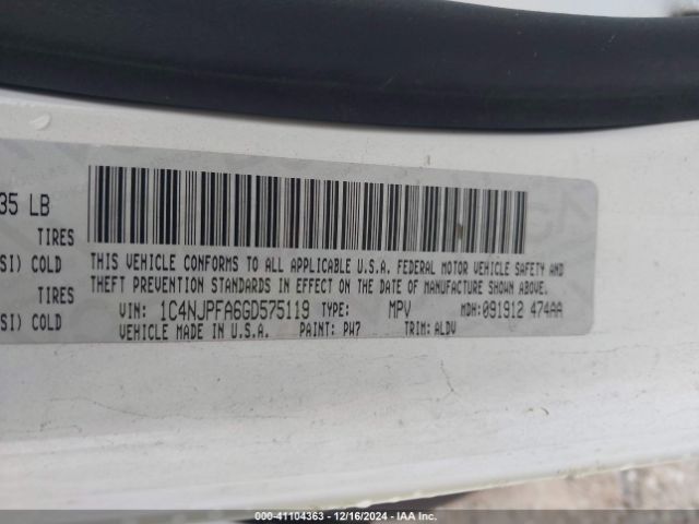 1C4NJPFA6GD575119 Jeep Patriot High Altitude Edition