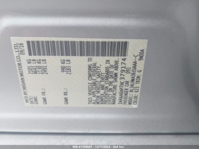1N4AA6AP7HC379174 Nissan Maxima 3.5 Platinum