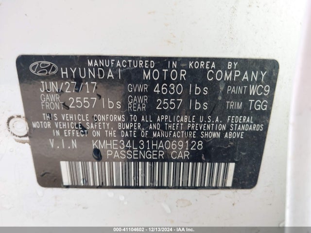KMHE34L31HA069128 Hyundai gdi nu
