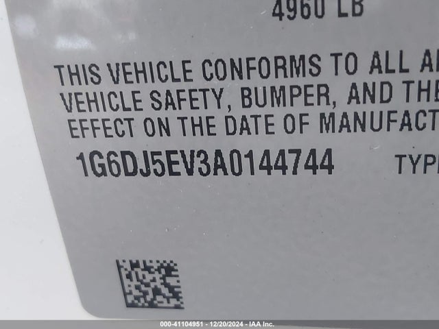 2010 CADILLAC CTS 1G6DJ5EV3A0144744 Photo 8
