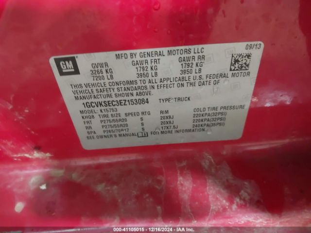 1GCVKSEC3EZ153084 Chevrolet Silverado 1500 2lz