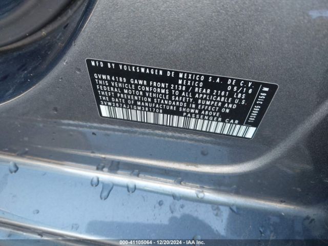 3VW267AJ1GM381708 Volkswagen Jetta 1.4t S