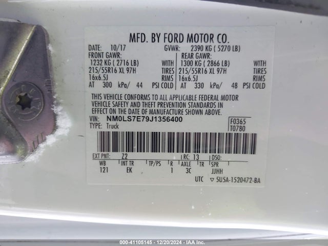 Ford Transit Connect Xl 2018 NM0LS7E79J1356400 Image 9