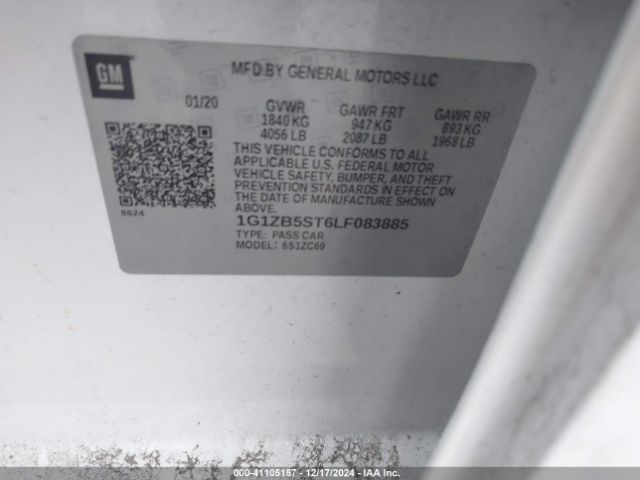 2020 CHEVROLET MALIBU 1G1ZB5ST6LF083885 Photo 8