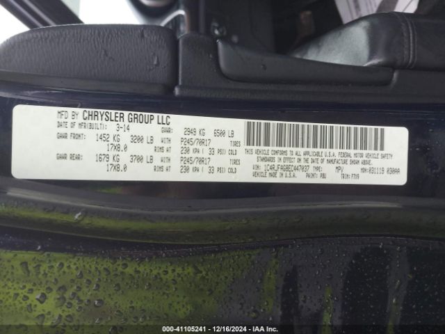 1C4RJFAG8EC447037 Jeep Grand Cherokee Laredo