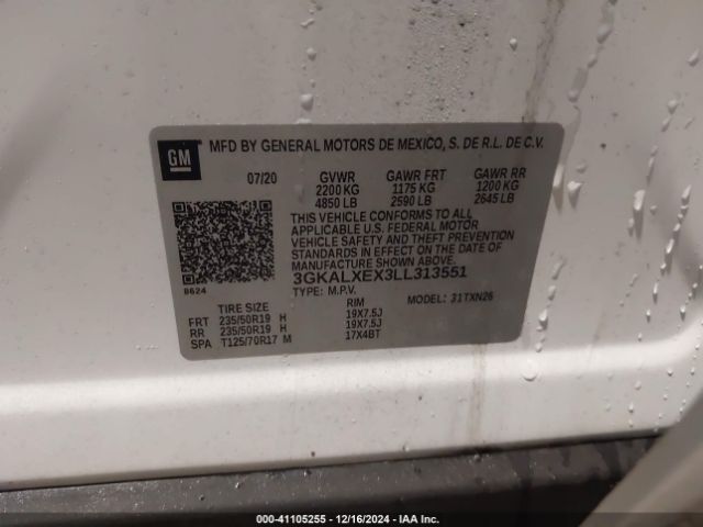 3GKALXEX3LL313551 GMC Terrain Awd Denali