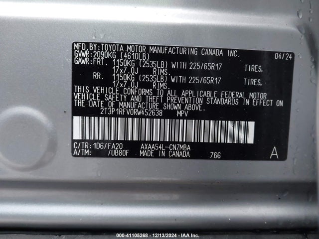 Toyota Rav4 Xle 2024 2T3P1RFV0RW452638 Image 9