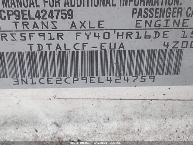 Nissan Versa Note S (sr) 2014 3N1CE2CP9EL424759 Image 9
