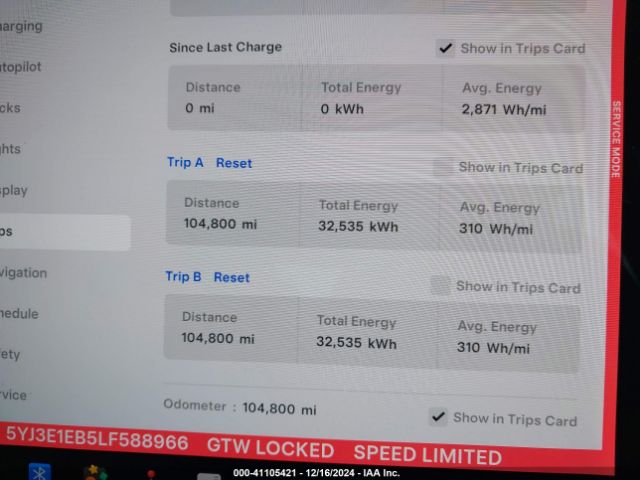 5YJ3E1EB5LF588966 Tesla Model 3 Long Range Dual Motor All-wheel Drive