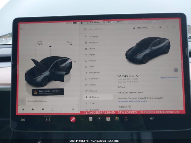 2024 TESLA MODEL Y 7SAYGDEE6RA329410 Photo 6