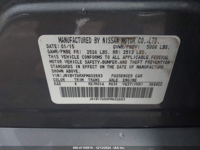 JN1BV7ARXFM402693 Infiniti Q50 SPORT