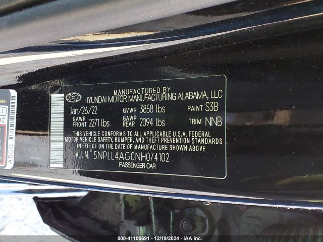 2022 HYUNDAI ELANTRA 5NPLL4AG0NH074102 Photo 8