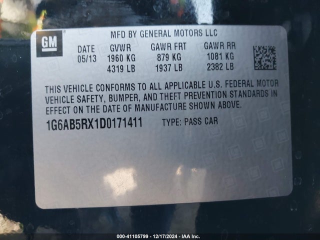 2013 CADILLAC ATS 1G6AB5RX1D0171411 Photo 8