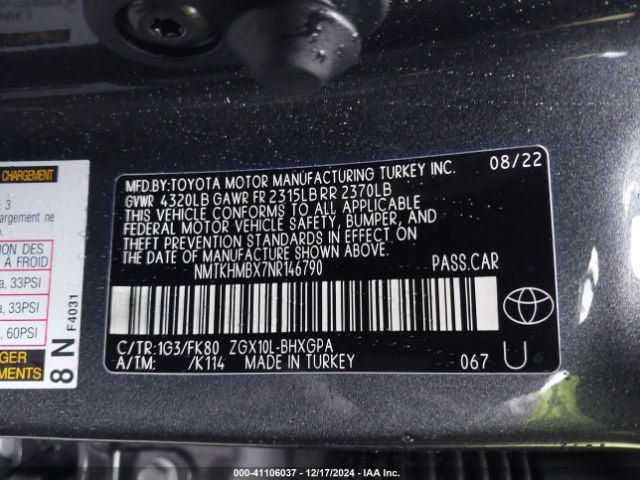 NMTKHMBX7NR146790 Toyota C-HR XLE