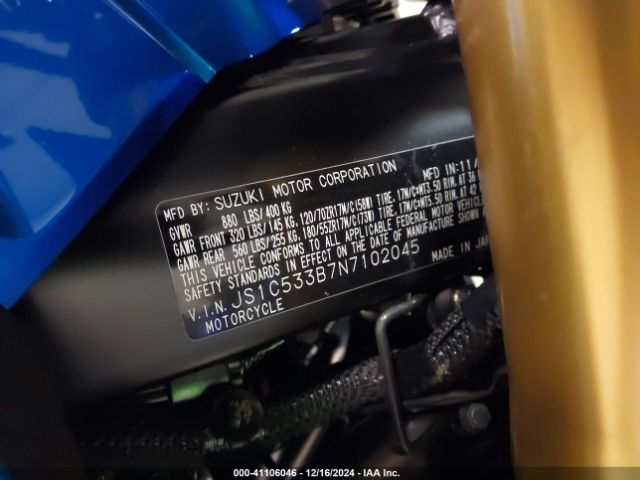 2022 SUZUKI GSX-S750 JS1C533B7N7102045 Photo 9