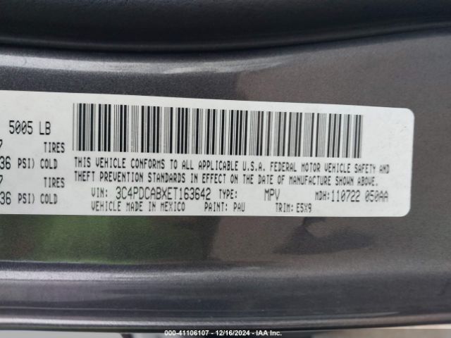 3C4PDCABXET163642 Dodge Journey American Value Pkg