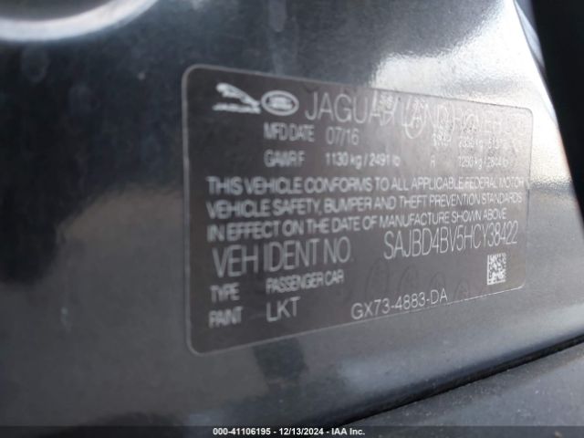 SAJBD4BV5HCY38422 Jaguar Xf 35t Premium
