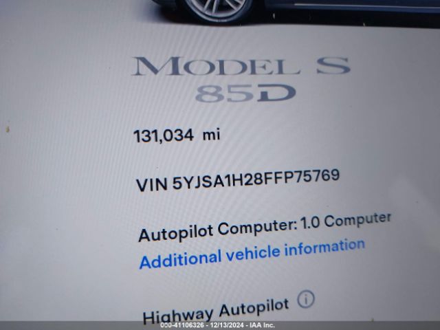 5YJSA1H28FFP75769 Tesla Model S 70d/85d/p85d