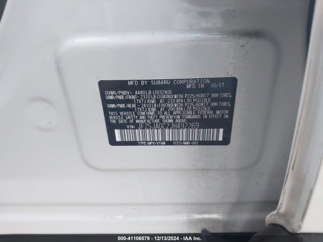 Subaru Forester 2.5i Premium 2018 JF2SJAGC2JH492269 Image 9