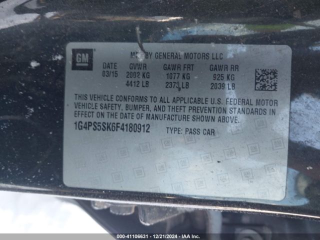 1G4PS5SK6F4180912 Buick Verano Leather Group