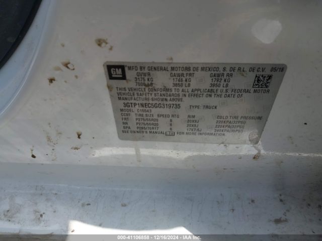 3GTP1NEC5GG319735 GMC Sierra 1500 Slt