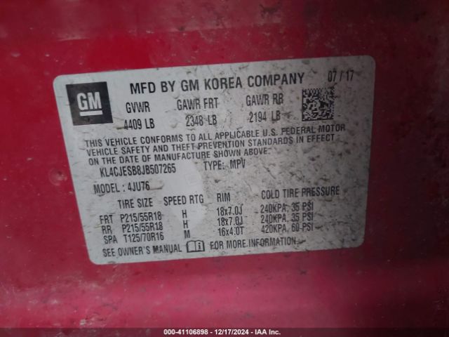 KL4CJESB8JB507265 Buick Encore Preferred