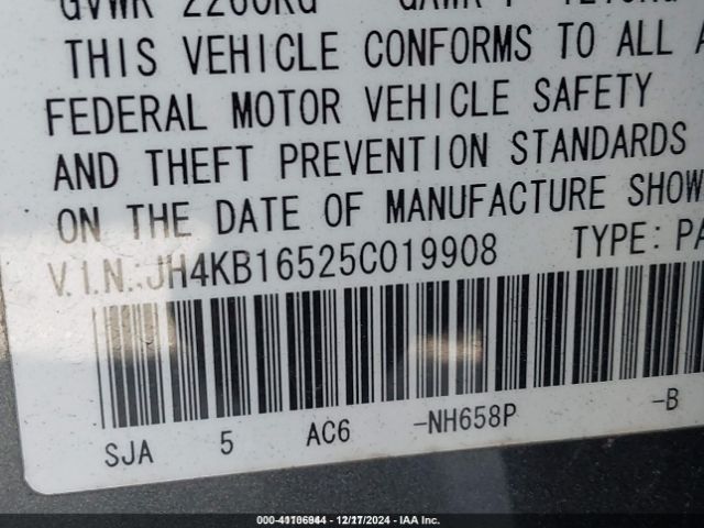 2005 ACURA RL JH4KB16525C019908 Photo 8