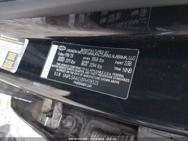 5NPLS4AG0PH118525 Hyundai ELANTRA SEL
