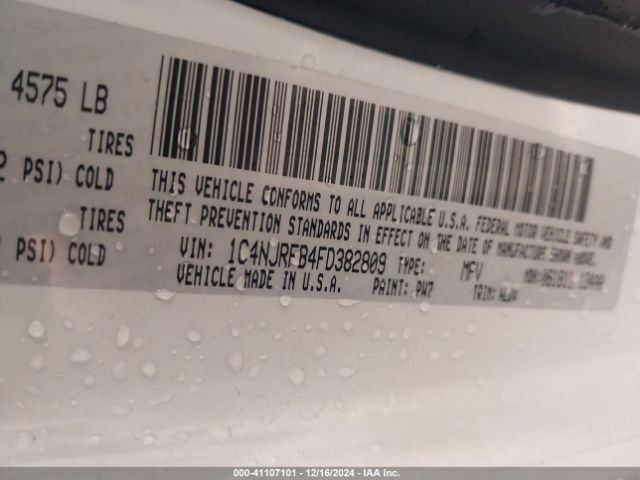 1C4NJRFB4FD382809 Jeep Patriot High Altitude Edition