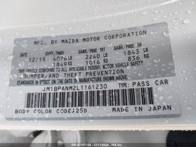 JM1BPANM2L1161230 Mazda Mazda3 Premium Package