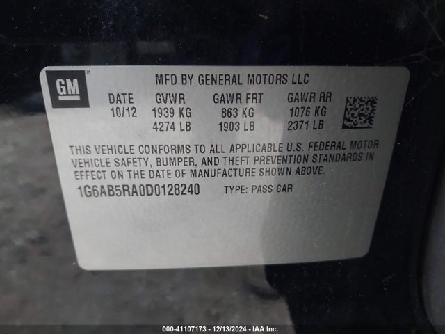 2013 CADILLAC ATS 1G6AB5RA0D0128240 Photo 8