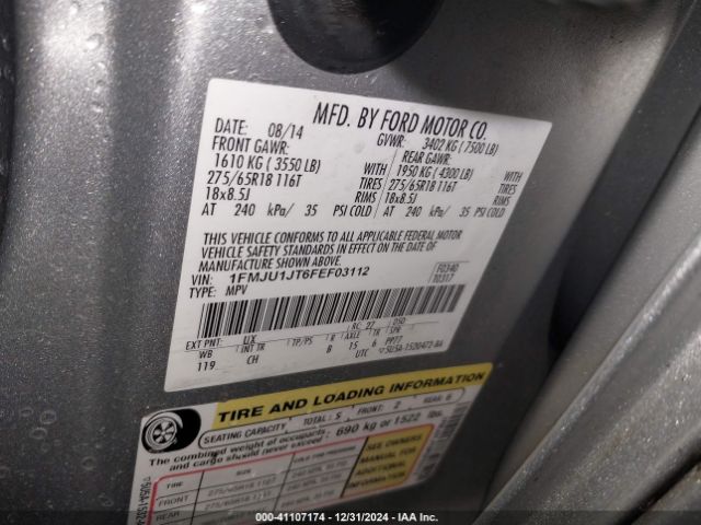 1FMJU1JT6FEF03112 Ford Expedition Xlt