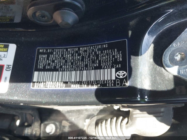 Toyota Corolla S Plus 2016 5YFBURHEXGP464981 Image 9