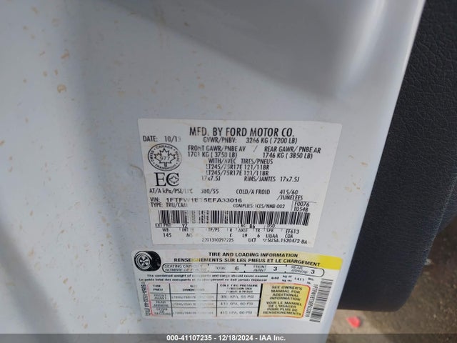1FTFW1ET5EFA33016 Ford F-150 Xlt