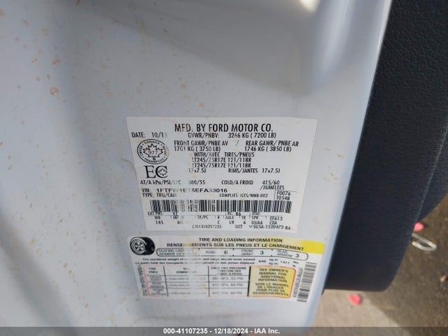 1FTFW1ET5EFA33016 Ford F-150 Xlt