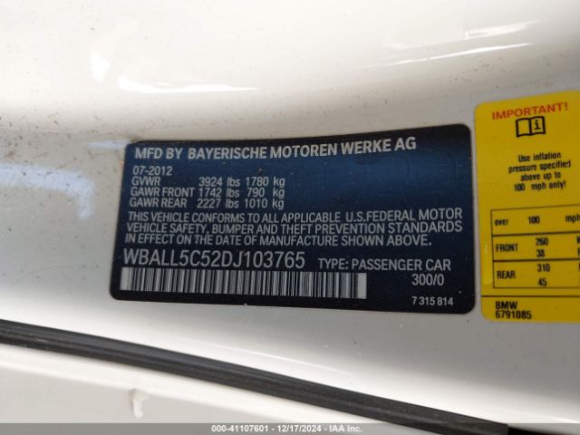 2013 BMW Z4 WBALL5C52DJ103765 Photo 8