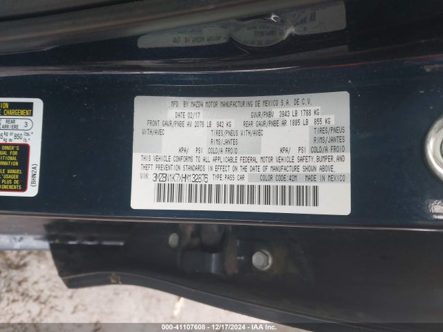 Mazda Mazda3 Sport 2017 3MZBN1K7XHM132876 Image 9