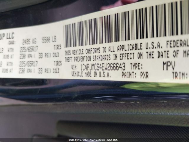 1C4PJMCS4EW266643 Jeep Cherokee Latitude