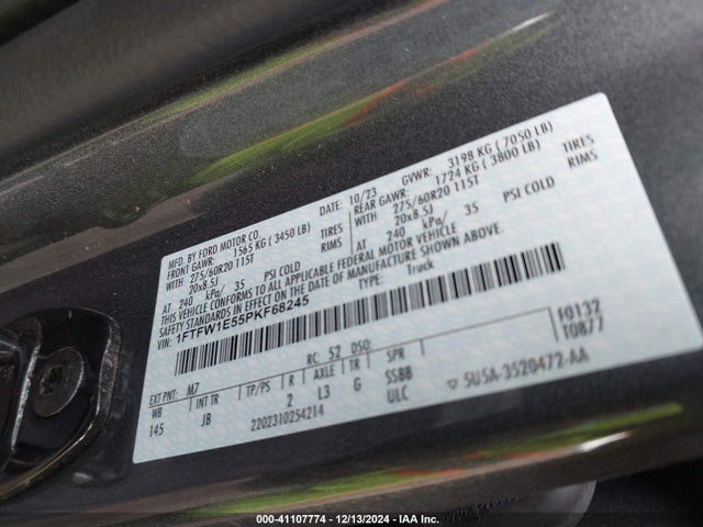 Ford F-150 Xl 2023 1FTFW1E55PKF68245 Image 9