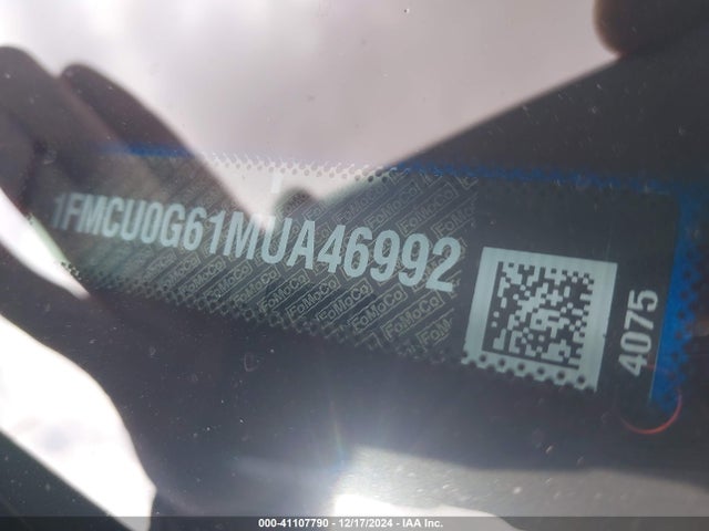 1FMCU0G61MUA46992 Ford ESCAPE SE