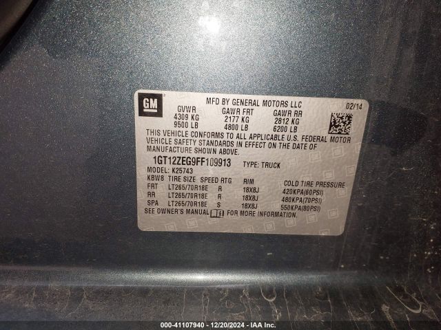 1GT12ZEG9FF109913 GMC Sierra 2500hd Slt