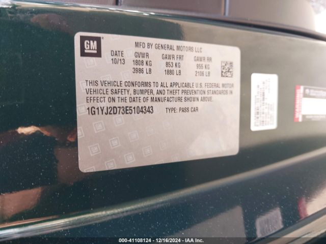 1G1YJ2D73E5104343 Chevrolet Corvette Stingray Z51
