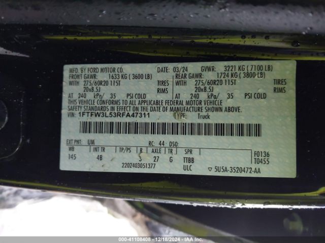 1FTFW3L53RFA47311 Ford F-150 Xlt