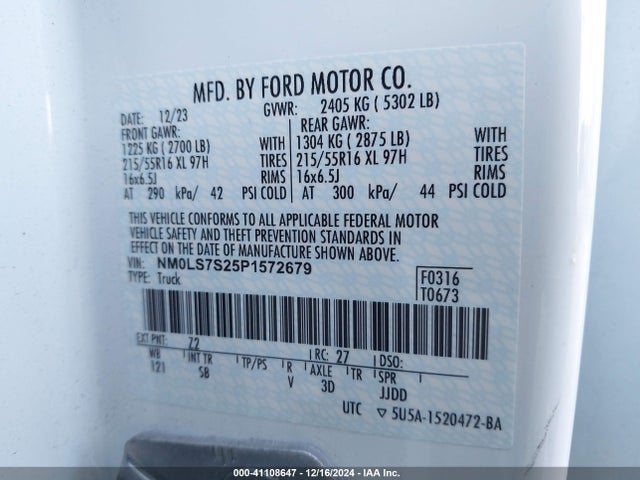 Ford Transit Connect Xl Cargo Van 2023 NM0LS7S25P1572679 Image 4