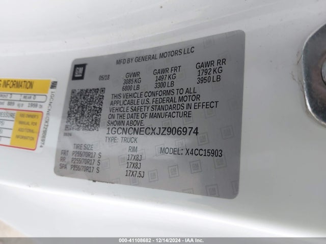 Chevrolet Silverado 1500 Wt 2018 1GCNCNECXJZ906974 Image 9