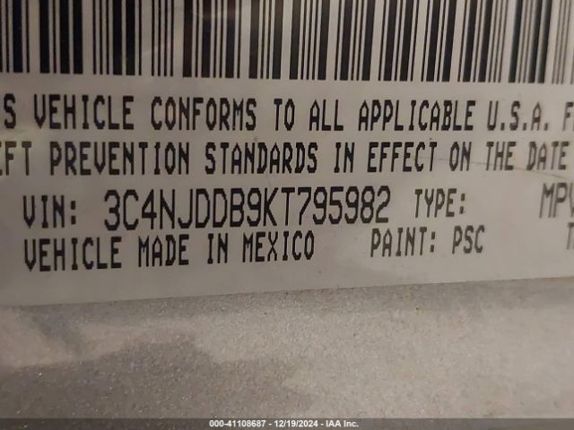 3C4NJDDB9KT795982 Jeep Compass Trailhawk 4x4